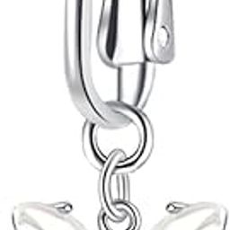Butterfly Crystal Fake Belly Button Ring | No Piercing Clip-On Navel Jewelry for Women-image-56