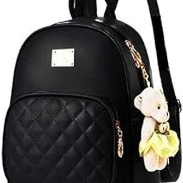 Stylish Backpack for Girls | Women's Fashion Backpack Trendy Leather Backpack Purse for Women and Ladies Shoulder Bags with keychain.-0