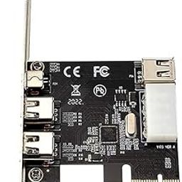 LOTA PCIe FireWire 1394a Card - 3-Port IEEE 1394 Expansion Adapter for Video Capture, Audio Interface & DV Devices - Windows 11/10/8/7 Desktop PC Compatible-0