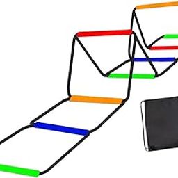 Enakshi (LABEL) Creations Agility Ladder Multipurpose Agility Training Ladder Football Footwork Ladder 8 Grids with Bag-16