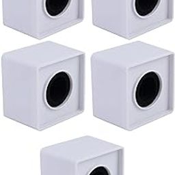 Microphone Logo Portable Square Cube Shaped Interview Mic Microphone Flag Station Logo Superior ABS Material Microphone Accessories for Interview KTV Reporter Host (Squre Pack 5)-image-27