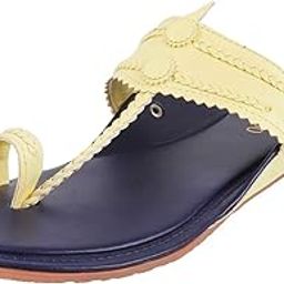 Women's Gold Leather Stylish Fashion Kolhapuris-image-22