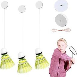 Proberos® Badminton Trainer Device Set, Bouncing Badminton Ball for Training Self Parent-Child Interactive Toys, Home Shuttlecocks Training Device Practice Swing for Children Adult-picture-24