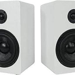 Rockville 2 RockShelf 58W 360w White 5.25" Home Theater Bookshelf Speakers/8 Ohm, V2-19