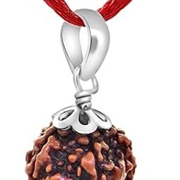 The Himalayan River 5 Mukhi/Faced Nepali Rudraksha with German Silver Pendant | Natural & Certified | Astrological Five Mukhi/Faced Rudraksha | Positive Effect | Unisex Both for Men & Women-picture-29