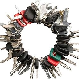 (60) Equipment Key Set For John Deere Cat Toyota JCB Volvo Doosan Bobcat Kubota Hyundai Bomag New Holland Komatsu Case Clark IH Kobelco Takeuchi Massey Ferguson JLG Genie Vermeer Terex Skyjack Hyster-image-33