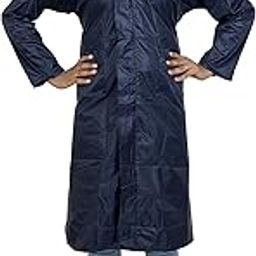 Women's Nylon Raincoat Overcoat Long (Pack of 1) (Free Size Navy Blue-image-58