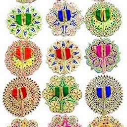 Chircrafts Thakurji Kanha/ Bal Gopal Krishna Laddu/Ladoo Gopalji Cotton Dress Poshak Set (Size 0, Multicolor )-Combo-10-7