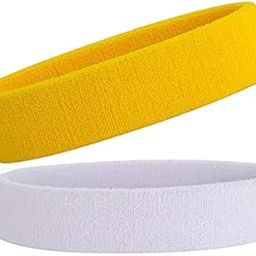 R-LON Workout Headband for Women & Men - Moisture Wicking & Non-Slip Exercise Hairband or Sports Sweatband -Ideal for All Sports Like Tennis, TT, Badminton, Running and Yoga (2 PC) A32-image-89