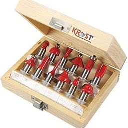 KROST 12mm Router Bit Set,12 Pcs Multi Shape for Router/Trimmer Combo with Wooden Box Specially Designed for Wood Working.-image-28