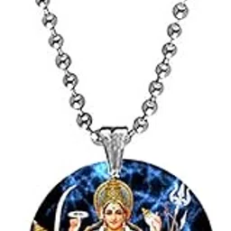 afh Durga Mata Blessing Acrylic Pendant Necklace with Bead Chain | Spiritual Devotional Jewelry-picture-26