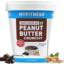 MYFITNESS Peanut Butter High Protein Dark Chocolate Spread Crunchy 510g | Added Whey Protein | 30g Protein for Muscle Building | 8g Fiber | Pre & Post-Workout Snacks | Cholesterol Free| Zero Trans Fat-image-45