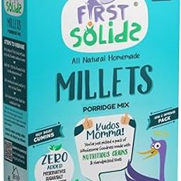 First Solids Millets Porridge Mix - Natural Homemade Traditional Healthy Food - 300g-picture-16