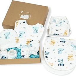 TIDY SLEEP Baby Gift Set for New Born - Skin-Friendly Newborn Essentials - Ideal Gifts for NewBorn Baby – Unisex Clothing - 0-3 Months – 5 Pieces Baby Gift Hamper-image-72