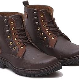 Mens Black Suede Leather Outdoor Boot For Bikers-image-66