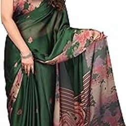 Women's Chiffon Tie Dye Printed Saree with Blouse Piece-image-48