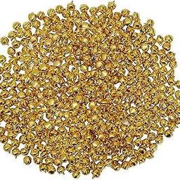 Jhintemetic® - Pack of 200 Pieces 8.0 mm Golden Ghungroo Jingle Bells for DIY Art & Craft and Jwelery Making-image-14