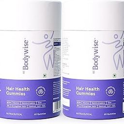 Be Bodywise Biotin Hair Gummies | For Stronger, Shinier Hair & Nails | 120 Day Pack | With Biotin, Zinc, Folic Acid, Fibre & Multivitamin | Strawberry Flavored | No Added Sugar & Gut Friendly-21