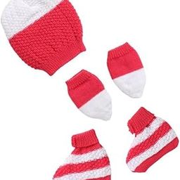Little Angels Newborn Baby Accessories Combo - Cap, Mittens, Socks Set-image-83