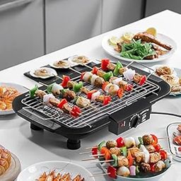 Burmy 2000 Watt Electric Grill Smokeless Portable Adjustable Temperature Control Indoor & Outdoor Barbeque Grill For Home Removable Water Filled Drip Tray-Free Standing,Multi-image-63