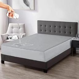 Trance Home Linen Premium 220 GSM+ 78 X 72 Cotton Terry King Size Waterproof Mattress Protector | Elasticated Fitted Non-Toxic| King Size Mattresses Cover (78X72 Inch | 6.5X6 Feet, Grey)-image-52