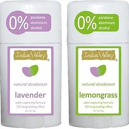 Indus Valley Combo Of Lavender And Lemongrass Deodorant Stick For Women, 50 G (Pack Of 2)-1