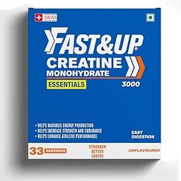 Fast&Up Creatine Monohydrate (100 gms, 33 Servings), Helps Sustain Longer Workout, Muscle Repair & Recovery - Unflavored-image-2