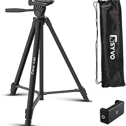 Syvo S-520 (57 Inch) Lightweight Aluminum Tripod with Mobile Holder for DSLR Camera & Smartphone with Operating Ht. 4.75 Ft, Max Load Capacity Upto 2kgs with 360 Degree Ball Head, Carry Bag Included-17