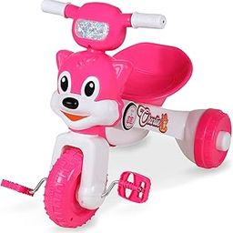 Fun Ride Tricycle For Kids With Music And Lights-Charlie Foldable Baby Tricycles-Trikes For Boys And Girls 18-36 Months-(Weight-Upto 18 Kg)|Pink-image-11