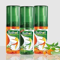 Suthol BOROLINE's Active Neem Spray 100 ml + Active Chandan Spray 100 ml X 2 | Stops Skin Irritations, Prickly Heat, Itching, Rashes | With Neem, Turmeric, Merigold & Aloe vera (Pack of 3)-image-11