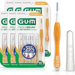 GUM Proxabrush Go-Betweens - Ultra Tight - Interdental Brushes - Soft Bristled Dental Picks for Plaque Removal & Gum Health - Safe for Braces & Dental Devices, 10ct (6pk)-image-29