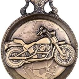 Pocket Watch for Men Stylish Alloy Engraved Motorcycle Antique Vintage Pocket Watch for Men Keychain Design Pocket Watch with Chain Birthday Gift for Men, Boys, Husband, Boyfriend - 1 Pcs-image-91