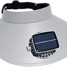 LALANTIKA Cooling Fan Visor Hat (Unisex) | USB & Solar Powered | 3-Speed Portable Fan | Large Brim UV Protection for Outdoor Sports, Beach, Travel (White)-image-69