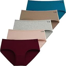 LOURYN KOULYN® Women's Super Soft Modal Cotton Mid Waist Hipster Panty Cotton Knickers for Women Soft, Smooth Briefs Basic Panties (3108_P3_0_Combo_5_Multicolor)-picture-22