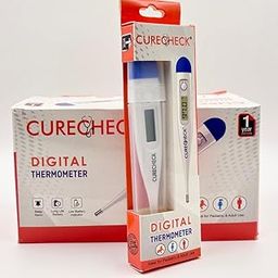 CURECHECK Digital Thermometer with Quick Measurement of Oral & Underarm Temperature in Celsius & Fahrenheit | Water Resistant, Easy Cleaning, Thermometer for Adults & Babies (Pack 10)-image-90