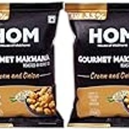 H O M House Of Makhana 56g Cream & Onion Gourmet Makhana Roasted in Olive Oil, Flavored Makhana Pack of 4 (14gX4)-image-16