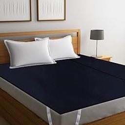 Shri Anand Creations Baby Plastic Bed Protecting Mat/Rubber Sheet/Mattress Protector, Waterproof Sheet - Single (36x75 inches), Blue-image-3