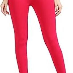 Women's Stretchy Full Length Leggings, Elastic Waistband-image-74