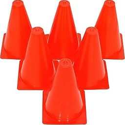 Toyshine 6 Inches Plastic Multicolored Stacking Cones | Perfect for Sports Training | Set of 6,(Red) SSTP-picture-10