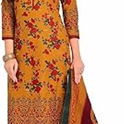 Printed Unstitched Cotton Dress Material For Women (BAND1603,Multi-Coloured)-picture-3