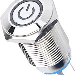 16mm 12V Waterproof LED Metal Indicator Lights Signal Lamp Welding Foot ring light power symbol glows-picture-23
