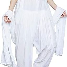 Woman's Plain Cotton Patiala Salwar with Dupatta ||Patiala with Dupatta || Cotton Patiala || Patiala Pant || Free Size-image-45
