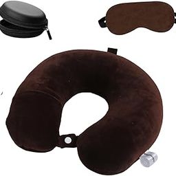 Neck Pillow for Travel & Comfort, Travel Essential, Neck Pain Relief for Flights & Cars, Car Neck Rest Car Pillow with Velvet Fabric Eye Mask and Earphone Case-picture-15