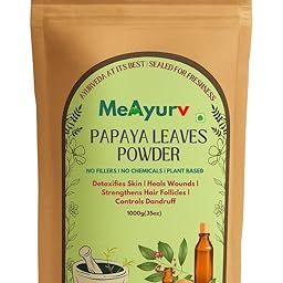 MeAyurv Organic Papaya Leaves Powder 100g – Pure Papaya Fruit Powder | Ayurvedic Skin Care for Gentle Enzyme Exfoliation, Glow & Brightening | Natural, Vegan, Chemical Free-image-26