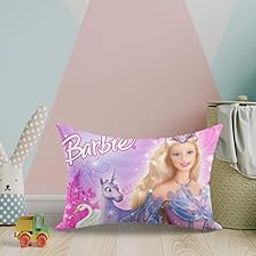 Blenzza Deco Barbie Pure Velvet Digital Cartoon Print Baby Pillow (12X18 Inch), Multicolor-image-58