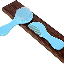 THE LITTLE BUNNY HOP IN STYLE Baby Comb & Hair Brush Set for Infants, Newborns, Toddlers & Kids | Safe & Gentle Hair Grooming Kit with Soft Natural Bristles for Scalp | BPA Free & Anti Slip - Blue-image-50
