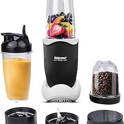 Balzano Bullet Mixer Grinder 500W, 3 Jars, 2 Blades, 3 Lids, Smoothies and Juices, Nutri Blender for Kitchen, Portable Blender, Smoothie Maker, Italian Design, Made in India, Black-5