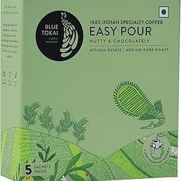 Blue Tokai Coffee Roasters Easy Pour Over Coffee Drip Bags | Attikan Estate - Medium Dark Roast | Pack Of 5 | 100% Arabica Beans| Ready to Brew in 2 Mins | Just Pour In Hot Water-image-25