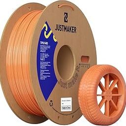 JUSTMAKER TPU 64D 3D Printer Filament, Flexible Materials with Superior Performance, Upgrade Cardboard Spool, 1kg, Dimensional Accuracy +/-0.05mm, 1.75mm, Shy Pink-20