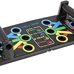 BRUSHFINCH Push-Up Board, 9 in 1 Body Building Push Up Rack Board Push-Up Support Male Fitness Equipment Home Practice Chest Muscle Arm Muscle Multi-Function Push-Ups Board,Carbon Fiber - 1pcs, Multi.-16